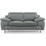 Canap� 2 places cuir kare - angle droit