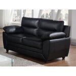 Canap� 2 places manoa en simili - noir