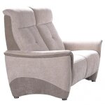 Canap� 2 places relax �lectrique bloom tissu maill� beige & moka