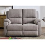 Canap 2 places relax en microfibre gris clair brody