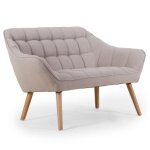 Canapé 2 places scandinave zentao tissu beige - menzzo - fixe - moelleux - beige Canapé 2 places scandinave zentao tissu beige - menzzo - fixe - moelleux - beige