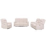 Canapés 3 places 2 places et un fauteuil relax électrique en tissu taupe nevers Canapés 3 places 2 places et un fauteuil relax électrique en tissu taupe nevers