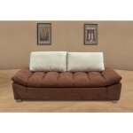 Canap 3 pl milla top confort - marron / beige - contemporain - design - fixe
