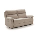 Canapé de 3 places (2 relax électriques) en tissu couleur crème - longueur 190 x profondeur 90 x hauteur ... Canapé de 3 places (2 relax électriques) en tissu couleur crème - longueur 190 x profondeur 90 x hauteur ...