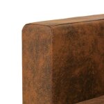 Canap 3 places en cuir daim artificiel - vingvo - marron - contemporain - design - fixe