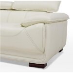 Canap� 3 places en cuir macelo - ivoire