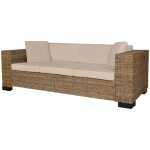 Canap� 3 places - omabeta - moderne - marron - sponge - osier - 200 x 80 x 61 cm 7405148112692