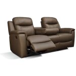 Canap 3 places relax en cuir evasion - chocolat