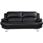 Canap� 3 places en simili musko - noir