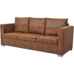 Vidaxl canap� � 3 places sofa de salon canap� de salle de s�jour meuble de salon maison int�rieur 191x73x82 ...