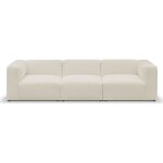Canap� 4 places en tissu boucl� beige - modulo