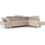 Canap� dangle alfa velours taupe - menzzo - fixe - 5 places - contemporain - design