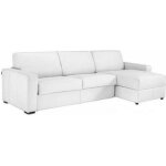 Canap� dangle dreamer convertible express 120cm cuir vachette blanc cass� matelas 16 cm