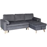 Canap� dangle convertible james 3 places en velours gris