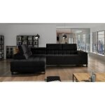 Canap� dangle convertible liris noir angle gauche avec coffre