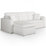 Canap� dangle convertible - menzzo - toledo - blanc - 3 places - rangement