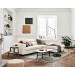 Olinda - canap dangle droit - 5 places - convertible avec coffre et ttires rglables - en tissu - ...