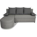 Canap� dangle convertible r�versible 3 places jen - tissu gris - style contemporain - l196 x h88 x p159 ...