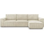 Canap� dangle convertible r�versible 5 places en velours c�tel� beige - harper