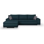 Canap� dangle convertible r�versible + coffre de rangement - tissu bleu - l 289 x p 94 / 188 x h 88 cm ...