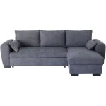 Canap dangle convertible rversible max - mridienne avec coffre - tissu gris fonc - l 240 x p 143 ...