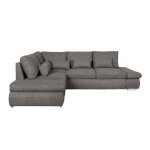 Canapé dangle sebastian réversible et convertible avec coffre en tissu - gris Canapé dangle sebastian réversible et convertible avec coffre en tissu - gris