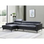Canap dangle en cuir de buffle florence - noir - angle gauche