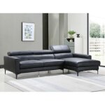 Canap dangle en cuir de buffle florence - noir - angle droit