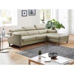 Canapé dangle droit en cuir de buffle beige salvi Canapé dangle droit en cuir de buffle beige salvi