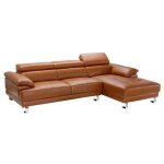 Canapé dangle droit en cuir premium camel excelsiora Canapé dangle droit en cuir premium camel excelsiora