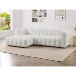 Canapé dangle gauche en tissu bouclette blanc ivoire lerici de pascal morabito Canapé dangle gauche en tissu bouclette blanc ivoire lerici de pascal morabito