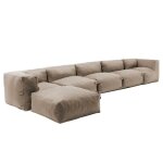Canap� dangle de jardin modulable 6 places beige mixi oviala