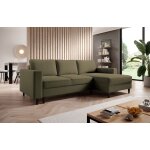 Canap� dangle - nalika - 230 cm - en l avec un coffre de rangement avec fonction couchage - velours hydrophobe ...