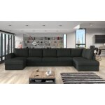 Canap dangle panoramique convertible wilo noir angle droit