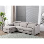 Canap dangle relax lectrique en tissu gris clair pedrera - angle gauche