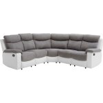 Canap� dangle de relaxation oscar 5 places bi - mati�re - gris / blanc - l238 x p238 x h99cm - loungitude ...