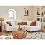 Rune - canap dangle droit - 4 places - en tissu bouclette - blanc