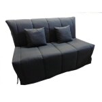 Canap� bz convertible flo noir 160 * 200cm matelas confort bultex inclus