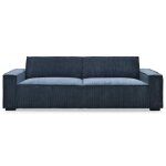 Canap� clic - clac 3 places roger velours c�tel� bleu