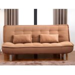Canap� clic - clac en tissu - vente - unique - mishan - 3 places - caramel - contemporain