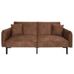 Canap club convertible minota 198cm marron