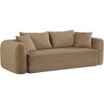 Canap� compress� convertible - 2 / 3 places - marin - tissu camel - 239 x 111 x 87 cm