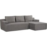 Canap� compress� modulable - 3 / 4 places - marie - tissu gris clair - rangements - 244 x 156 x 85 cm ...