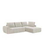 Canap� compress� modulable - 3 places - flavie - tissu beige cr�me - 283 x 193 x 86 cm