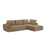 Canap� compress� modulable - 3 places - flavie - tissu camel - 283 x 193 x 86 cm