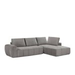 Canap� compress� modulable - 3 places - flavie - tissu gris clair - 283 x 193 x 86 cm