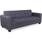 Canap� convertible 3 places clayton tissu gris fonc�