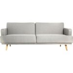 Canap convertible 3 places - paris prix - jack - tissu - gris - design contemporain