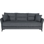 Canapé convertible 3 places - ottowa - tissu gris foncé - 2 coussins - coffre de rangement - 217 x 92 ... Canapé convertible 3 places - ottowa - tissu gris foncé - 2 coussins - coffre de rangement - 217 x 92 ...