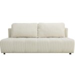 Canap� convertible 3 places en velours c�tel� beige - sacha